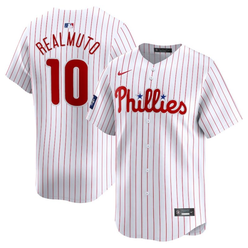 j t realmuto 10 philadelphia phillies 2024 mlb world tour london series home limited player men jersey white