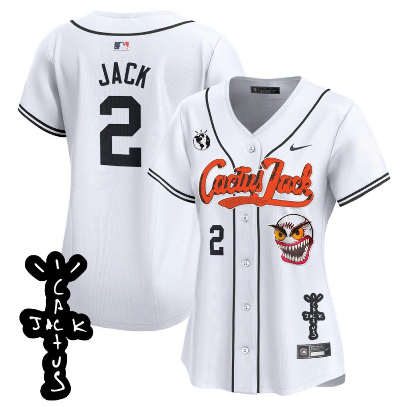 jack 2 houston astros cactus jack patch v2 women jersey white