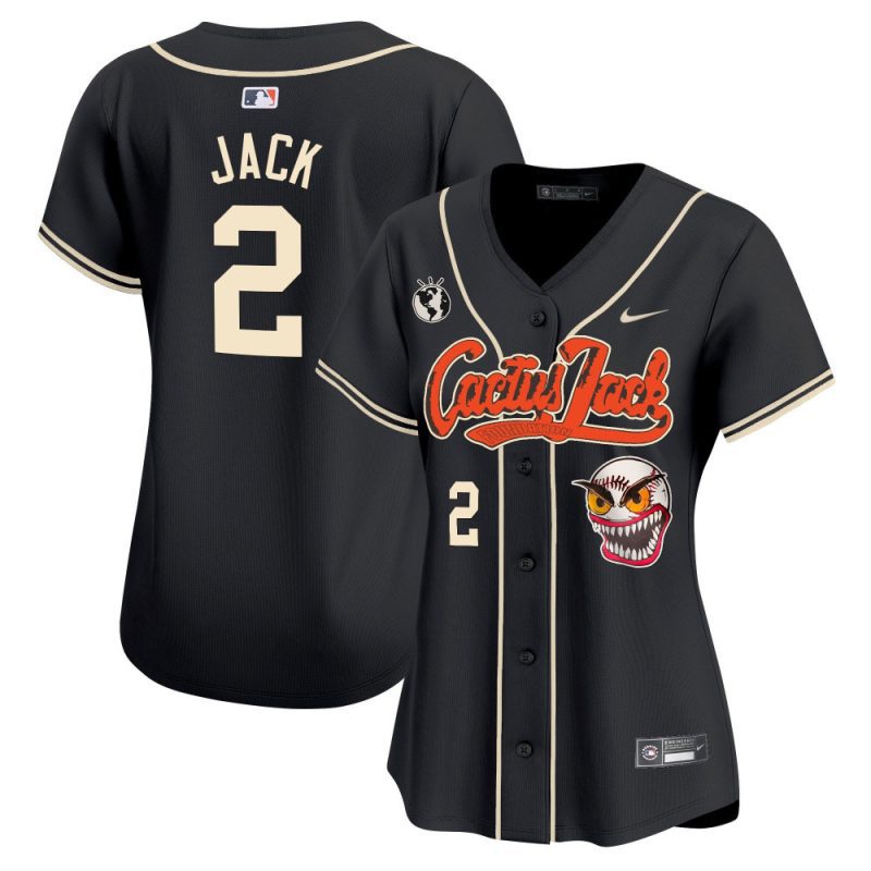 jack 2 houston astros cactus jack patch women jersey black