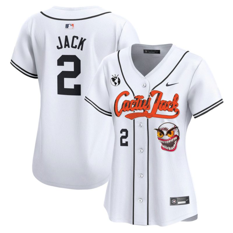 jack 2 houston astros cactus jack patch women jersey white