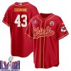 jack cochrane 43 kansas city chiefs super bowl lviii baseball men jersey red