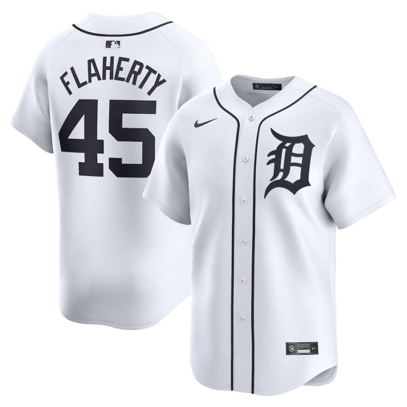 jack flaherty 45 detroit tigers home limited player men jersey white