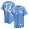 jackie robinson 42 brooklyn dodgers cooperstown collection alternate men jersey light blue