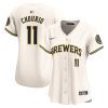 jackson chourio 11 milwaukee brewers home limited women jersey cream