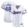 jacob degrom 48 texas rangers women home limited player jersey white