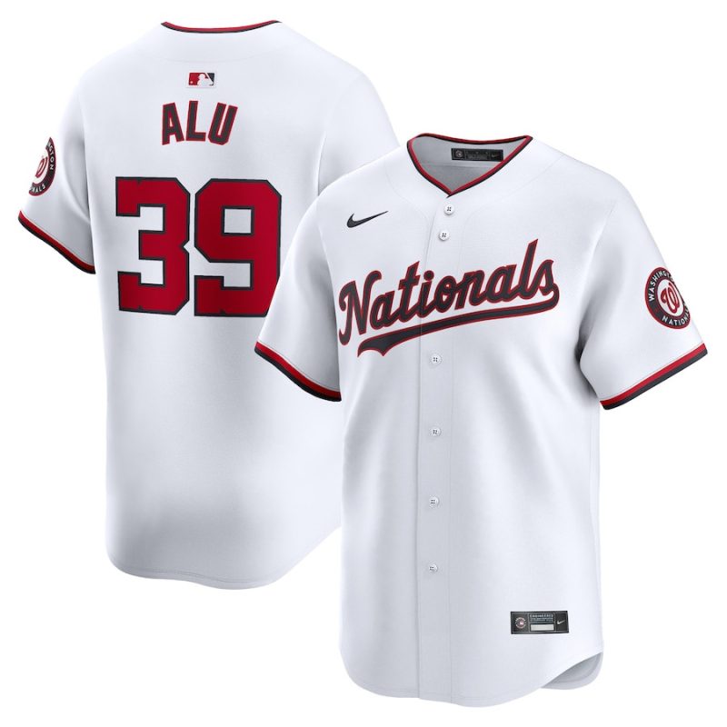 jake alu 39 washington nationals home limited player men jersey white