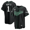 jalen hurts 1 philadelphia eagles baseball men jersey black