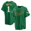 jalen hurts 1 philadelphia eagles baseball men jersey kelly gold trim