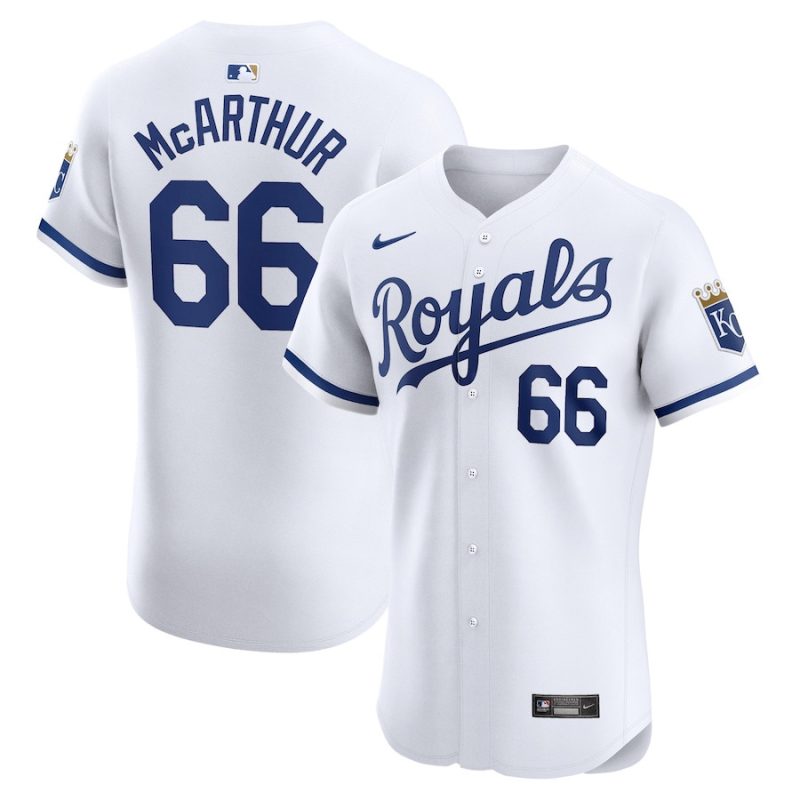 james mcarthur 66 kansas city royals home elite player men jersey white