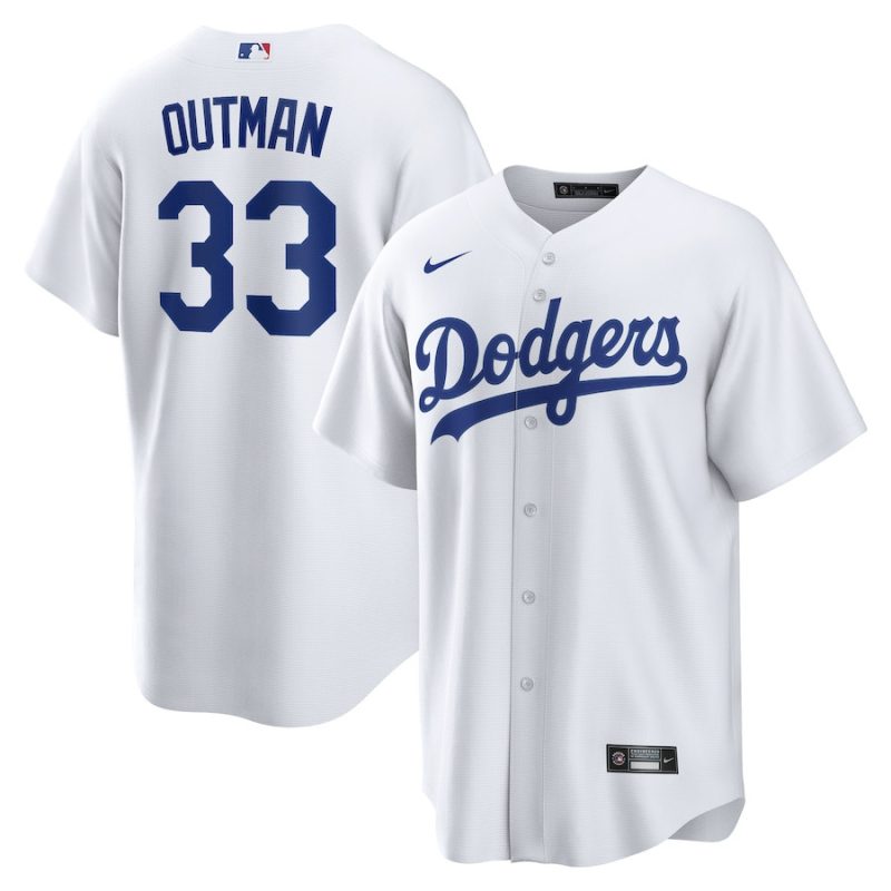 james outman 33 los angeles dodgers men jersey white