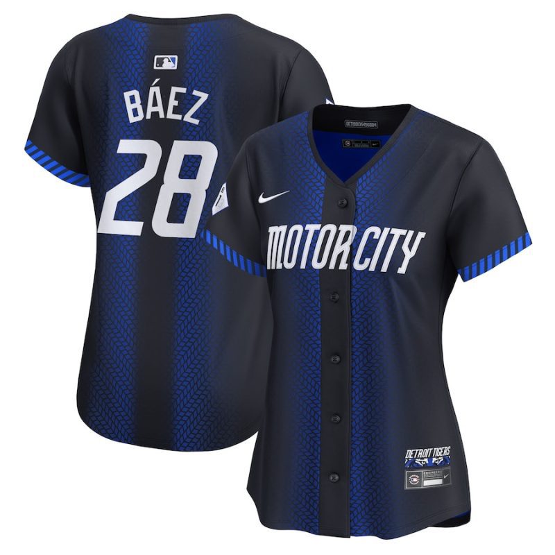 javier baez 28 detroit tigers 2024 city connect limited women jersey navy