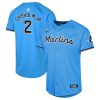 jazz chisholm jr 2 miami marlins alternate limited youth jersey blue