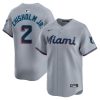 jazz chisholm jr 2 miami marlins road limited men jersey gray