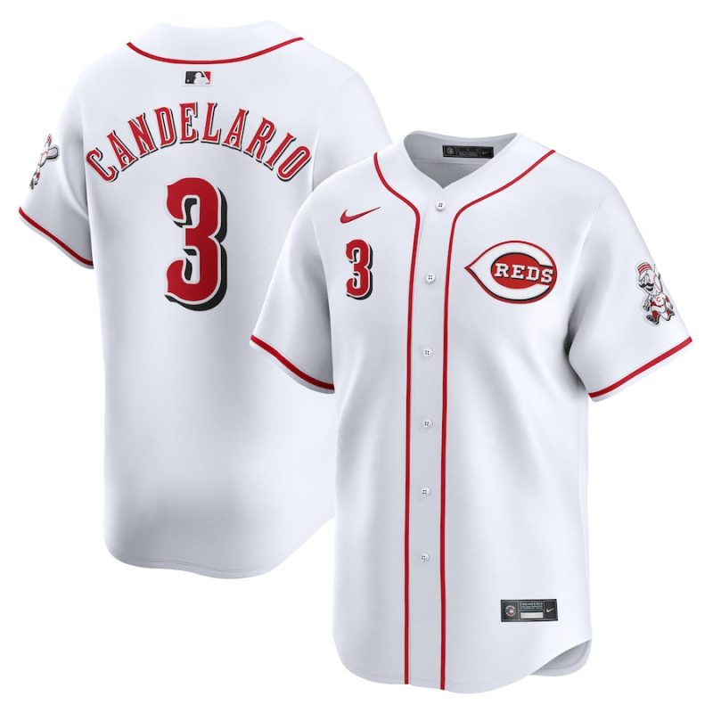 jeimer candelario 3 cincinnati reds home limited player men jersey white