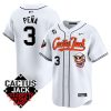 jeremy pena 3 houston astros cactus jack celebrity softball game patch men jersey white