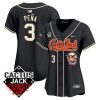 jeremy pena 3 houston astros cactus jack celebrity softball game patch women jersey black