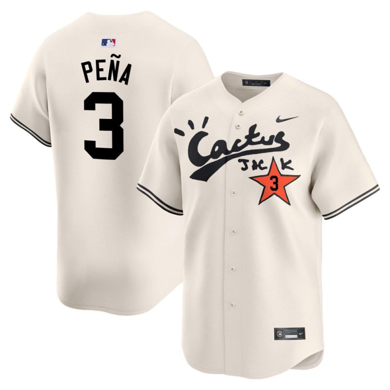 jeremy pena 3 houston astros cactus jack cream jersey v2 men