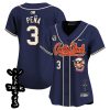 jeremy pena 3 houston astros cactus jack patch v2 women jersey navy