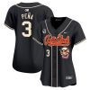 jeremy pena 3 houston astros cactus jack patch women jersey black