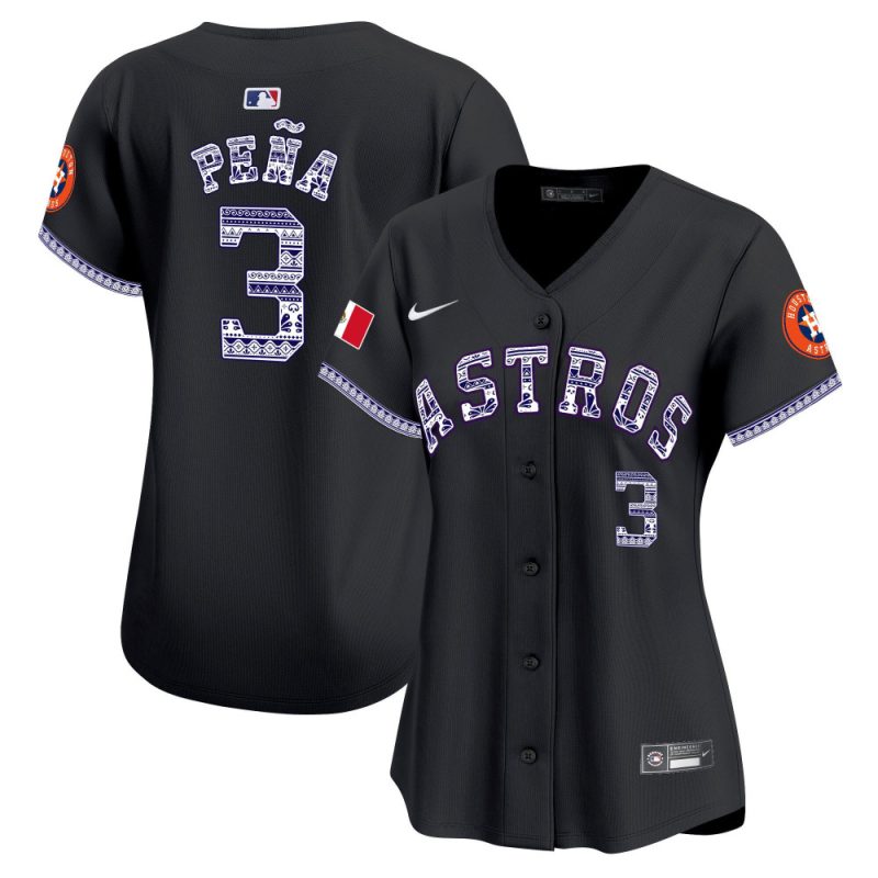 jeremy pena 3 houston astros mexico women jersey black