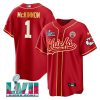 jerick mckinnon 1 kansas city chiefs super bowl lvii patch men jersey red