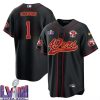 jerick mckinnon 1 kansas city chiefs super bowl lviii baseball men jersey black