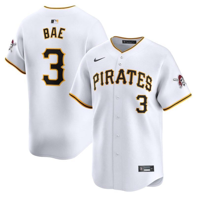 ji hwan bae 3 pittsburgh pirates home limited men jersey white