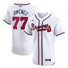 joe jimenez 77 atlanta braves home elite player men jersey white