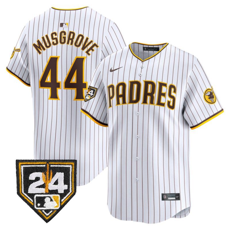 joe musgrove 44 san diego padres 2024 spring training men jersey white