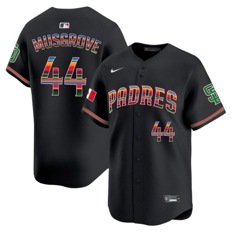 joe musgrove 44 san diego padres mexico men jersey black