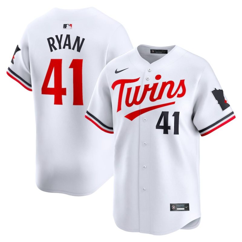 joe ryan 41 minnesota twins home limited player men jersey white