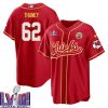 joe thuney 62 kansas city chiefs super bowl lviii baseball men jersey red