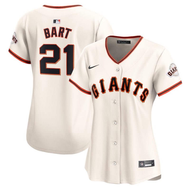 joey bart 21 san francisco giants women home limited player jersey cream