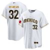 joey meneses 32 mexico 2023 baseball men jersey white gold