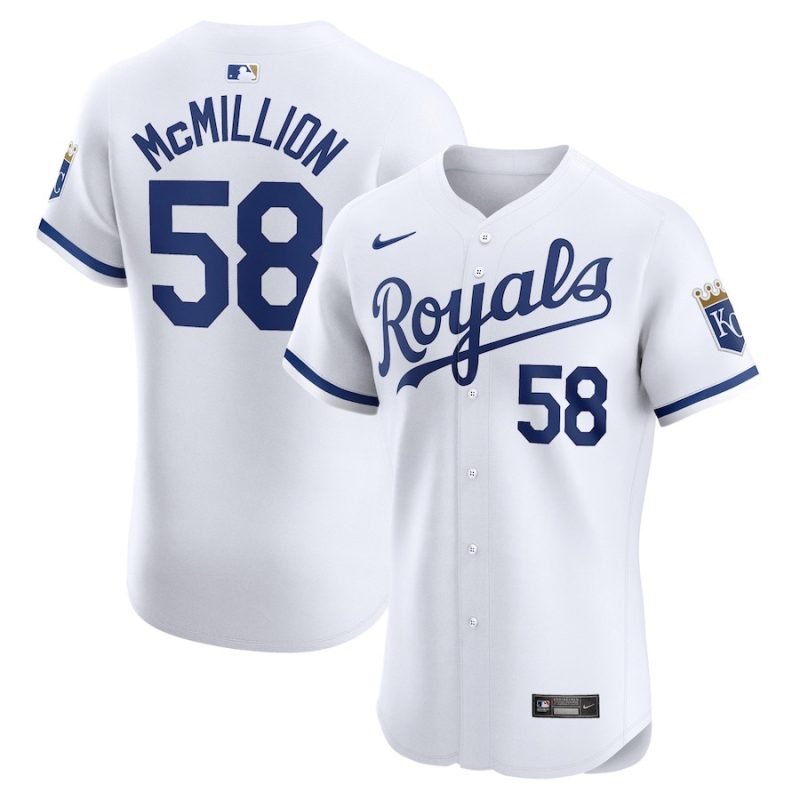 john mcmillon 58 kansas city royals home elite player men jersey white