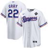 jon gray 22 texas rangers 2023 world series stitched baseball jersey white