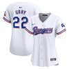 jon gray 22 texas rangers women home limited player jersey white