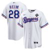 jonah heim 28 texas rangers 2023 world series men jersey white