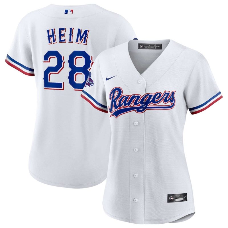 jonah heim 28 texas rangers home 2023 world series champions women jersey white