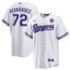 jonathan hernandez 72 texas rangers 2023 world series stitched baseball jersey white