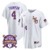 jordan thompson 4 lsu tigers 2023 national champions baseball men jersey white lsu