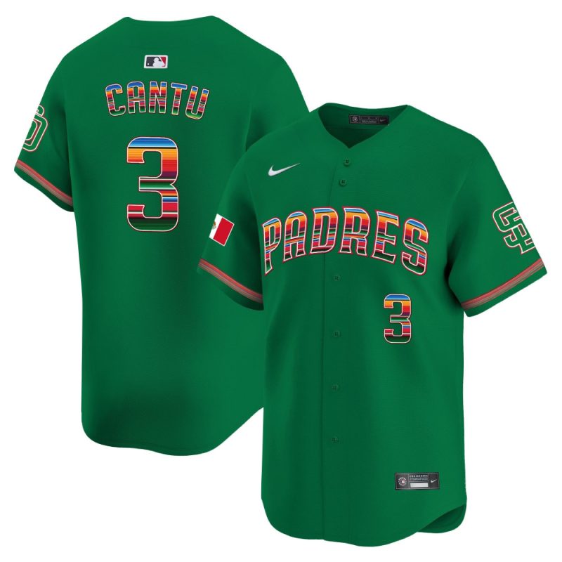 jorge cantu 3 san diego padres mexico men jersey green