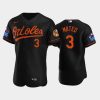 jorge mateo 3 little league classic 2022 baltimore orioles black alternate jersey