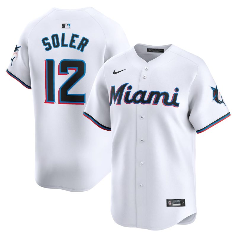 jorge soler 12 miami marlins home limited player men jersey white