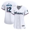 jorge soler 12 miami marlins women home limited player jersey white