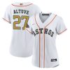 jose altuve 27 houston astros 2023 gold collection women jersey white gold