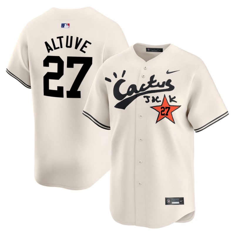 jose altuve 27 houston astros cactus jack cream jersey v2 men