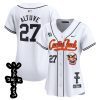 jose altuve 27 houston astros cactus jack patch v2 women jersey white