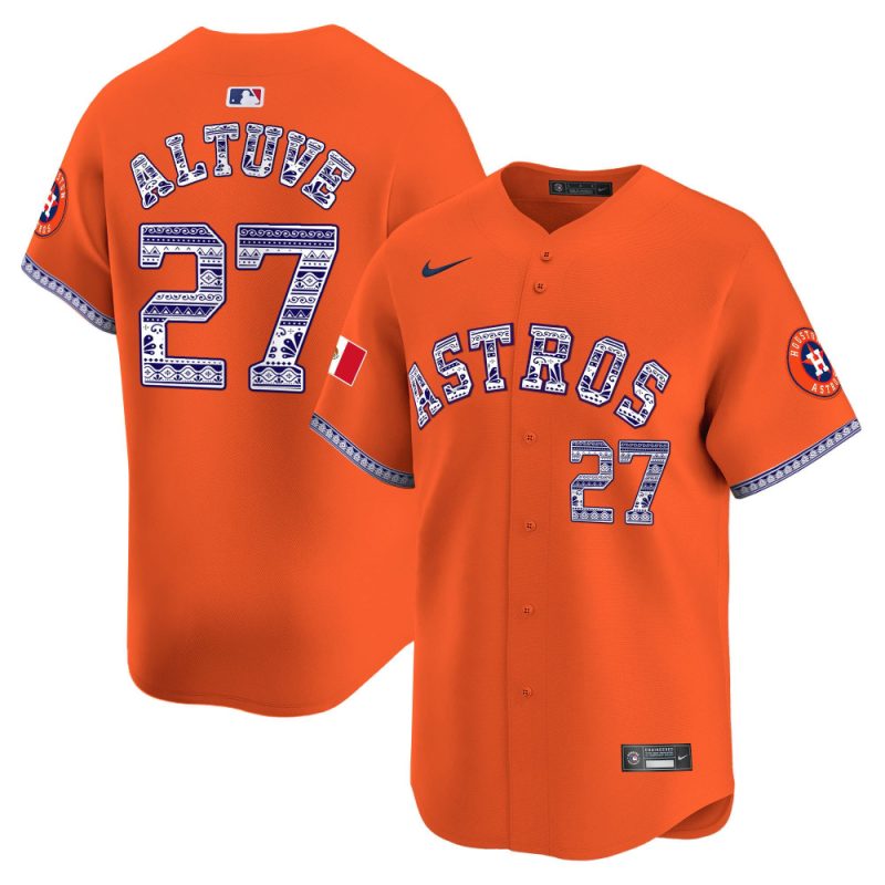 jose altuve 27 houston astros mexico men jersey orange