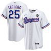 jose leclerc 25 texas rangers 2023 world series stitched baseball jersey white